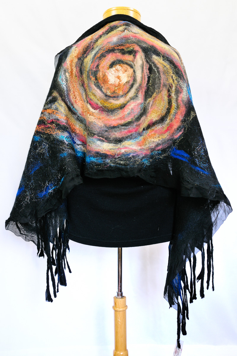 Handmade nuno felted shawls by Melinda LaBarge